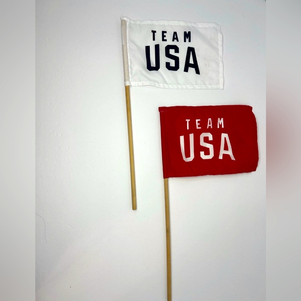 Olympic Games Stick Flag Mini Hand-Held 6” x 8” SET OF 2 from 2018